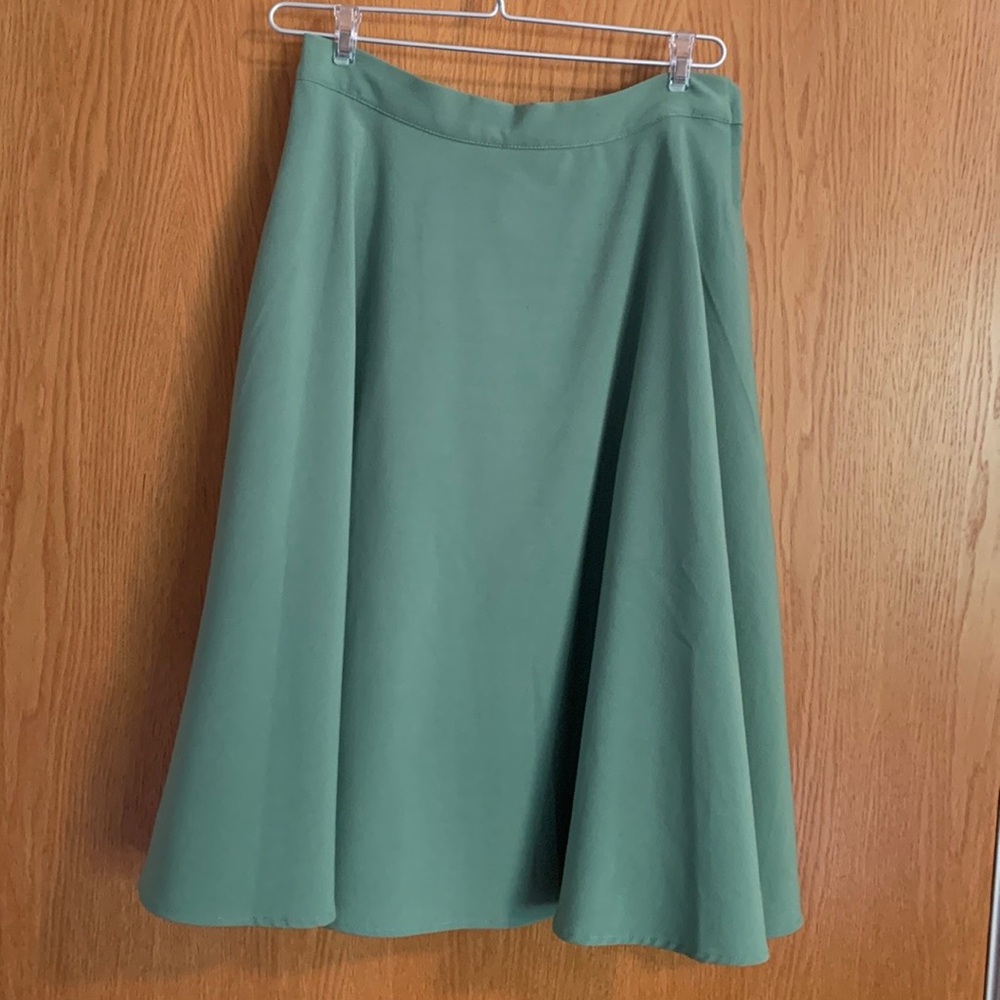 ModCloth Green skirt - A-line, retro-style, high-waisted
